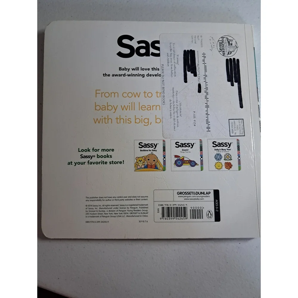 Sassy Baby's First Words Bilingual Board Book English Spanish Ages 0-2 2014